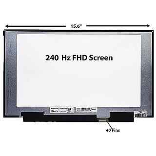                       EXAMOB Laptop 240 Hz FHD Screen 15.6' for LenovoDellHP 40 PIN Compatibility LQ156M1JW26                                              