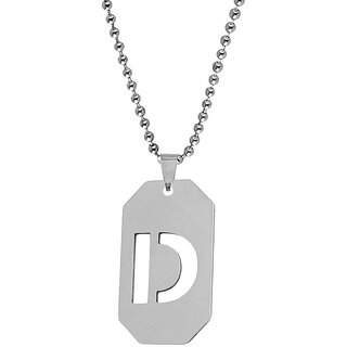                       M Men Style Initial D Letter Necklace Personalized Letter Charm Pendant Jewelry Gift For Men                                              