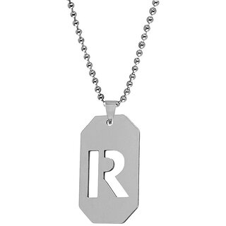                       M Men Style Initial R Letter Necklace Personalized Letter Charm Pendant Jewelry Gift For Men                                              