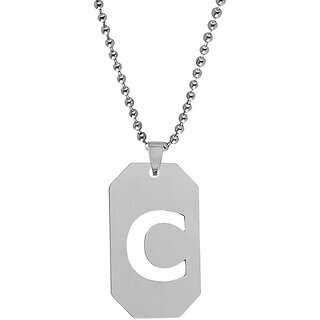                       M Men Style Initial C Letter Necklace Personalized Letter Charm Pendant Jewelry Gift For Men                                              