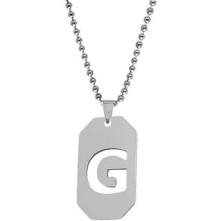                       M Men Style Initial G Letter Necklace Personalized Letter Charm Pendant Jewelry Gift For Men                                              