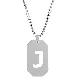                       M Men Style Initial J Letter Necklace Personalized Letter Charm Pendant Jewelry Gift For Men                                              