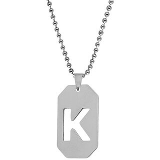                       M Men Style Initial K Letter Necklace Personalized Letter Charm Pendant Jewelry Gift For Men                                              