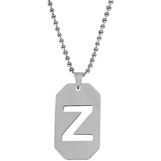                       M Men Style Initial Z Letter Necklace Personalized Letter Charm Pendant Jewelry Gift For Men                                              