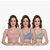 Mahodara Pack of 3 Women Everyday Lightly Padded Bra (Multicolor)