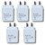 EXAMOB 25W Single Port Type-C Power Adaptor Compatible for All Samsung Devices Fast Charger 3.0 Cable not Included - (White) Pack of 5