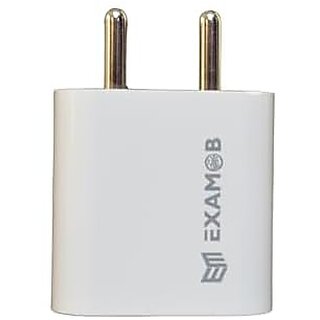                       EXAMOB Compatible 20W USB-C Power Adapter for iPhone iPad and AirPods - White                                              