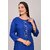 Padlaya Fashion Women Solid Viscose Rayon Straight Kurta(Blue)