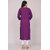 Padlaya Fashion Women Solid Cotton Rayon Straight Kurta(Purple)