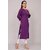Padlaya Fashion Women Solid Cotton Rayon Straight Kurta(Purple)