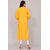Padlaya Fashion Women Embroidered Viscose Rayon Straight Kurta(Yellow, White)