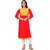 Padlaya Fashion Women Colorblock Viscose Rayon Straight Kurta(Red)