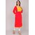 Padlaya Fashion Women Colorblock Viscose Rayon Straight Kurta(Red)
