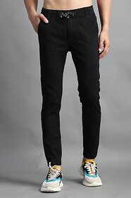 PRJ IN STYLE Jogger Fit Men Black Jeans