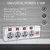 MYZK 4 Way Strip with Individual Switch (240V Multipurpose) 6A 4 Way Extension Board 3M Cord Length  4 Universal Sock