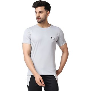                       PRJ IN STYLE Solid Men Round Neck Grey T-Shirt                                              