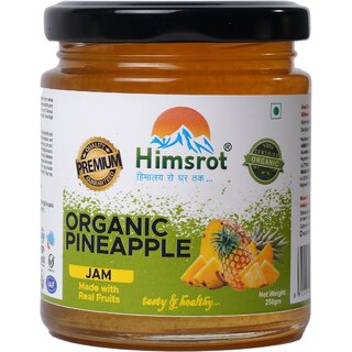                       Himsrot Organic Pineapple Real Fruit Jam For Breakfast 250 g                                              