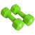 JIMWALT Neoprene Coated (3Kg*2 = 6Kg) Green Fixed Weight Dumbbell (6 kg)