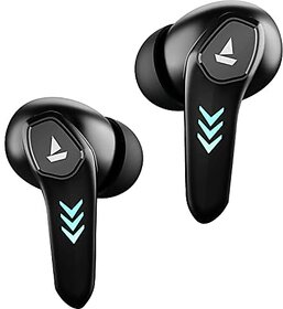 (Refurbished) Boat Airdopes 190 True Wireless In Ear Earbuds With Beast Mode(50Ms) For Gaming, 40H Playtime, Breathing Leds, Boat Signature Sound, Quad Mics Enx Tech, Asap Charge  Bt V5.3(Black Sabre)
