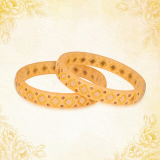                       LUV FASHION Gold plastic Designer Bangles                                              