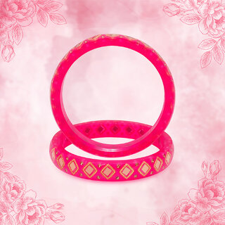                       LUV FASHION Turquoise plastic Designer Bangles                                              