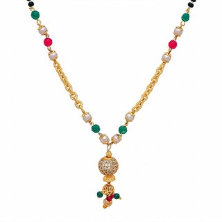                       Arch Fashion Gold Plated Brass  Copper Festive/Designer Mangalsutra                                              