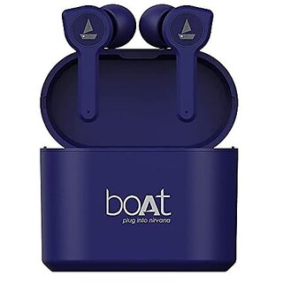 (Refurbished) Boat Airdopes 402 V5.0 Bluetooth Truly Wireless In Ear Earbuds With Mic Advanced Touch Controls, Instant Voice Assistant, Up To 16H Total Playtime And Ipx4 Water Resistance (Bold Blue)