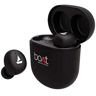 (Refurbished) Boat Airdopes 381 Bluetooth Truly Wireless In Ear Earbuds With Mic (Active Black)