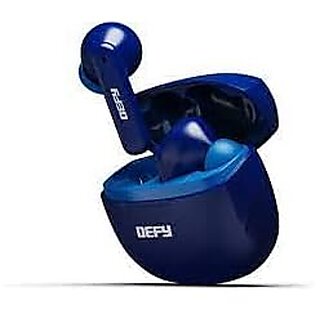                       (Refurbished) Defy Gravityz With Upto 50 Hours Playback, 4 Mic Enc, 13Mm Drivers  Turbo Mode Bluetooth Earbuds (Blue Impulse, In Ear)                                              