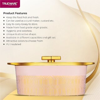                       Trueware Stainless Steel Pink Color Casserole                                              