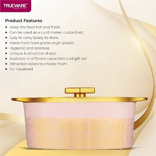 Trueware Stainless Steel Pink Color Casserole