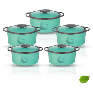                       Trueware Stainless Steel green Color Casserole                                              