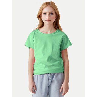                       Girls Mint Crew neck T-shirt                                              