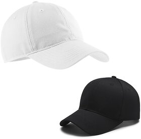 Hetshicreation Girls  Black And White Color Exclusive Cotton Caps Combo