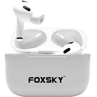                       Foxsky Fs Airpods Pro Active Noise Cancelling With 48 Hour Playtime Super-Fast Charging Case Bluetooth Headset Earbuds For Ios  Android (White, True Wireless)                                              