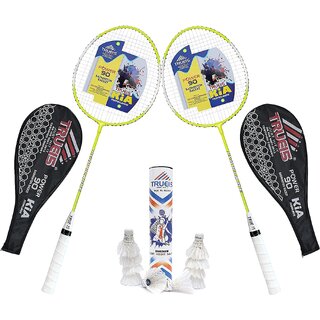 Scorpion Kia Badminton Racquet Kit Including 2 Pc Kia Racquet With 10 Pc Kia Shuttlecock
