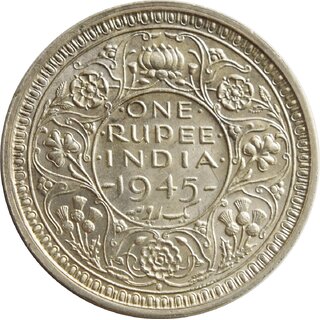                       One Rupees 1945 Silver Coin                                              