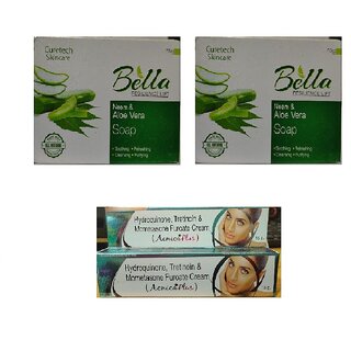 Bella Neem Aloe Vera Soap 2+1 Acnica Plus Cream Bella Neem Aloe Vera Soap 2+1 Acnica Plus Cream