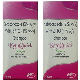                       Ketoquick Anti Dandruff Shampoo Pack Of-2                                              