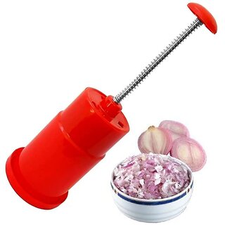                       S4 Stainless Steel Hand Press Onion Vegetable Cutting Chopper (Multicolor)                                              