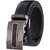 Phoenix Men Black Genuine Leather Belt(Black-Mb-07)