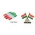Love4Ride Combo Car Dashboard Indian Flag With Clock + Indian Door Guard