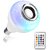 Tecsox Bluetooth Speaker Music Light White Rgb Light Ball Bulb Colorful Lamp, Remote Control For Home, Bedroom, Etc.