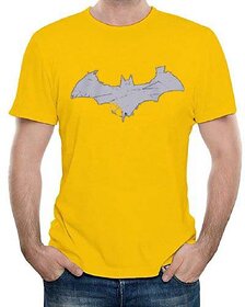 Code Yellow Yellow Pure Cotton Round Neck Printed T-Shirt For Men