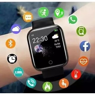                       Smart Watch Id116 Bluetooth Smart Fitness Band Watch With Heart Rate Activity Tracker Waterproof Body, Step And Calorie Counter, Blood Pressure,(12),Activity Tracker Water Proof - Blac                                              