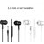 Unv Vnp Wired In Ear Earphone White, Handsfree, Earbuds With Mic  Button For Music Call Control,Compatible With All Smart Phones.
