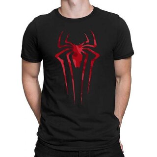 HIT SQUARE Black Pure Cotton Round Neck Printed T-Shirt For Men