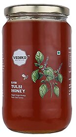 Vediko Origins Farm Fresh Raw Tulsi Honey (1 Kg)  100 Pure and Natural Unprocessed Single Origin Basil Honey from Tulsi Farms  Respiratory Booster  Chemical Free No Sugar No Adulteration