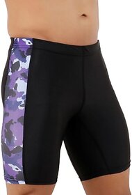 Never Lose Printed Men Black, Purple Compression Shorts, Cycling Shorts, Gym Shorts