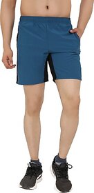 Never Lose Printed Men Blue Sports Shorts